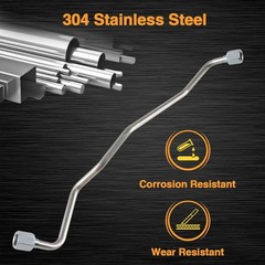 Stainless Steel Exhaust Back Pressure Sensor Tube, EBP Sensor with Wire Harness