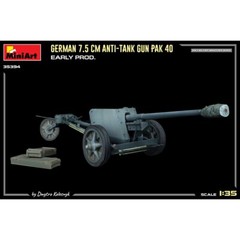 Miniart #35394 1/35 German 7.5cm Anti-Tank Gun PaK 40. Early Prod