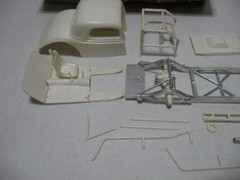 Parts Only- MPC 1934 Ford Coupe Slammer Race Car 1/25 Scale Model Kit #1-0711