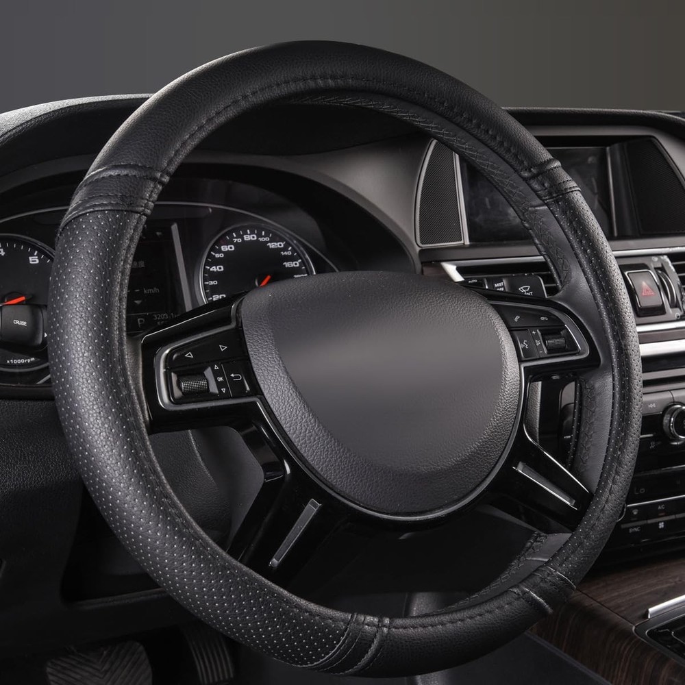 Car Pass Classical Leather Automotive Universal Steering Wheel Coversuniversal