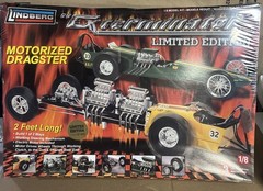 LINDBERG 73045 Scale 1/8 EXTERMINATOR Motorized Dragster Kit Sealed – 2 Ft Long