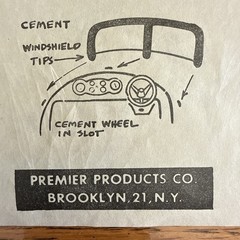 Vintage 1950s Premier Products Co Jaguar XK120 Model Car Kit BOX ONLY FREE SHIP