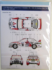 Decalpool 1/24 Scale Lancer Evo 2 Sweden 1995 Decal Sheet DP260 for Hasegawa