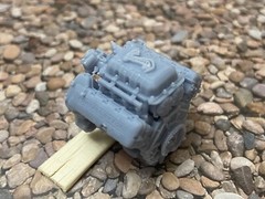 Resin Mustang GT500 Predator engine, 760 HP, for scale model cars, 1/24 1/25