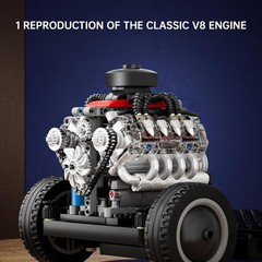 Mini V8 Engine Kits That Runs, Build Your Own Visible Car Motor, Physical Scienc