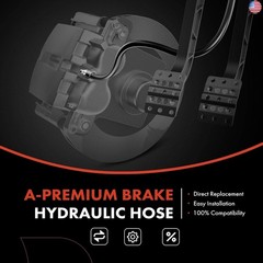 A-Premium Front Driver and Passenger Brake Hydraulic Hose Compatible with Ford