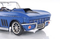 1960s Chevrolet Corvette Stingray Metal Car Model 18″ Automobile Decor New