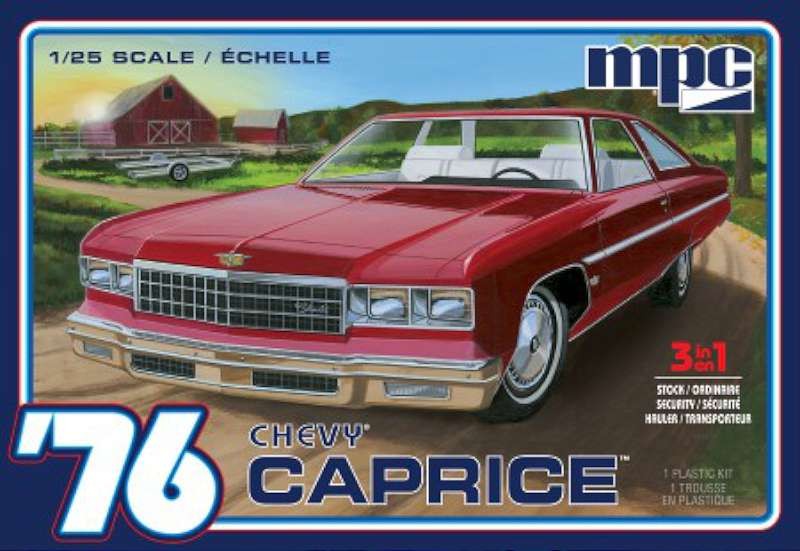 1/25 1976 Chevy Caprice Car (3 in 1) w/Trailer