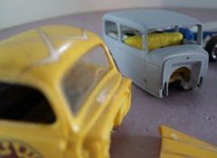 Model Truck and Car Junkyard Lot vintage Ford rat rod 1/25 used parts as shown