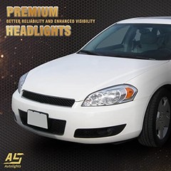 Headlight sembly OE Replacement A-Chrome Housing Amber Reflector Clear Lens