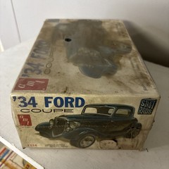 1970’S AMT 1934 FORD COUPE ORIGINAL ISSUE STREET RODS MODEL KIT # T134 W/ BOX