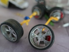 Model Truck and Car Junkyard Lot vintage Ford rat rod 1/25 used parts as shown
