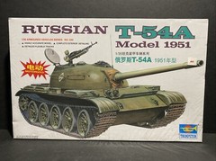 Trumpeter Russian T-54A & T54B Model 1951 1/35 Model Kit Motorized #MM-00340 /