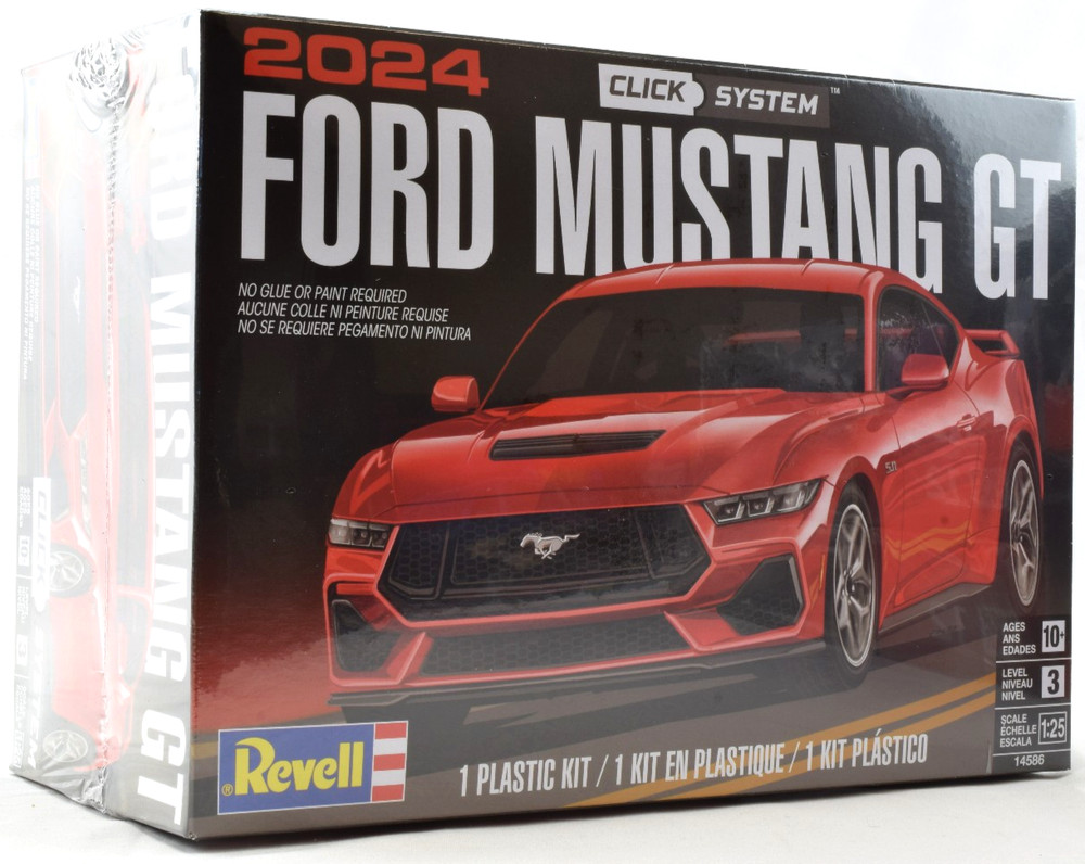 Revell 2024 Ford Mustang GT – Click System 1/25 Plastic Model Car Kit 14586