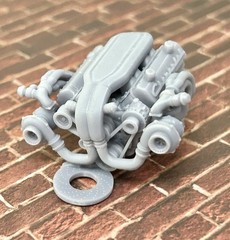Resin “Turbo Chevrolet” Big Block Engine for scale model cars, 1/24 1/25