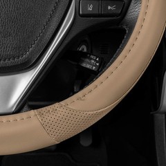 Motor Trend Perforated Microfiber Leather Steering Wheel Cover For Cars Trucks