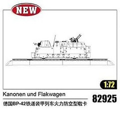 HobbyBoss Kanonen Und Flakwagen Armored Train – Plastic Model Military Vehicle