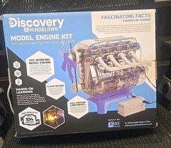 Discovery Mindblown Model Engine Building Kit 4 Cylinder Combustion Open Box NEW