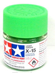 Tamiya 81515 X-15 Light Green 1/3 oz Acrylic “Mini” Paint Bottle