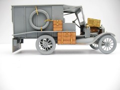 Photo-etched detailing set for scale model Ford-T 1917 Ambulance ICM 35661, 1/35