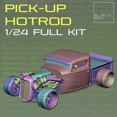 1:25-1:24 Scale Hot Rod Pickup | Full Model Kit-Unnasembled & Unpainted