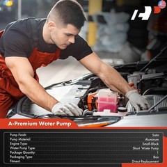 A-Premium Engine Water Pump with Gasket Compatible with Chevrolet Malibu,