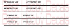 Iroc Z Camaro 1/24TH – 1/25TH SCALE WATERSLIDE Decals for WHITE car