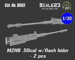 Scale23 1/35 IDF M2Hb .50 Cal with Flash Hider (2pcs)