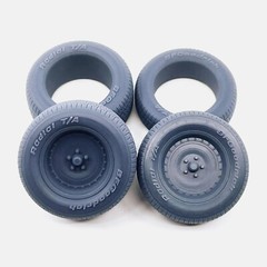 1/24 Resin 15 inch Center Line Auto Drag Wheels, BFGoodrich Radial T/A Tires