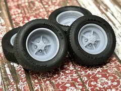 1/24 Scale: 15-inch “1969 Dodge Dart GTS” Resin Wheels W/ Wide Rear Tires