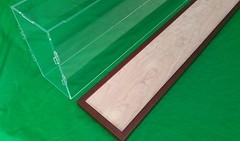 27 x 5 x 10 Acrylic Display Case for Trucks Ocean Liner Cruise Ships wooden base