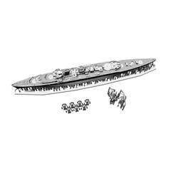 SSMODEL 561S 1/1200 Military Model Kit HMS Hawkins Cruiser 1942 Full Hull GAMES