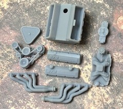 Resin Chevy 572 Crate engine for scale model cars, 1/24 1/25
