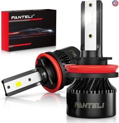 H11 LED Bulb, 36000LM 800% Brighter 1:1 Size H8 H9 LED Fog Light Bulbs, Plug