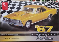 AMT 876 – 1/25 1967 Chevy Chevelle Pro Street Car Plastic Model factory sealed