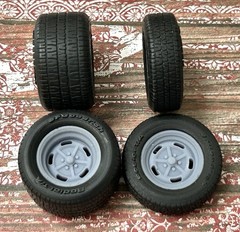 1/24 Scale: 15-inch “A.R. Salt Flat Special” Resin Wheels W/ Wide Rear Tires