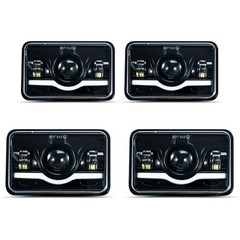 4pcs 4″ x 6″ square white Headlights HI/LO Beam Compatible for 4pcs 4 X 6 inch