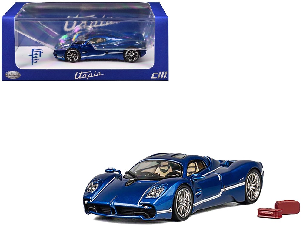 CM Models CM64-UTOPIA-02 1/64 Pagani Utopia Blue Metallic with White