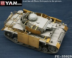 1/35 Panzer III Ausf.N Full Brass PE Set w/Schürzen Upgrade Set for Takom 8005