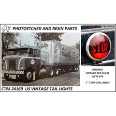 CTM 1/24 1/25 1950s Semi Truck or Hot Rod Rat Rod Dietz 474 STOP 7″ Tail Lights