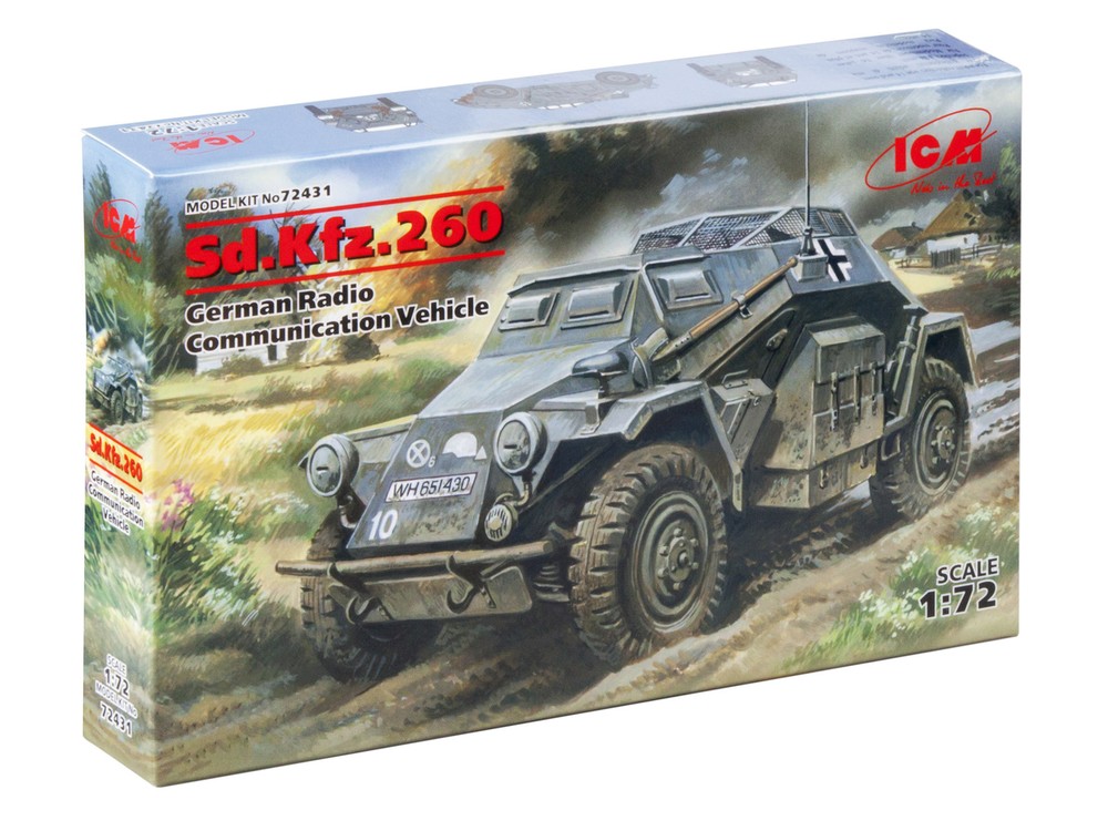 ICM 72431 – Sd.Kfz.260, German Radio Communication Vehicle – Scale Model Kit