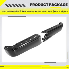 Rear Bumper End Cap Compatible with 2015-2020 Ford F150 FO1102382 W/O Parking Se