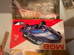 Vintage rare estate MGB Model Kit By Mpc 7506-75 1/32 1975 open box