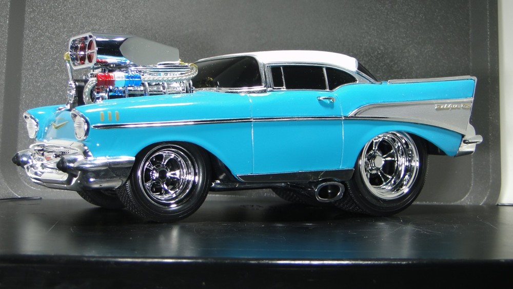 57 Chevy 1957 Race Car Dragster Custom Built Classic Metal Concept Model 55 1955