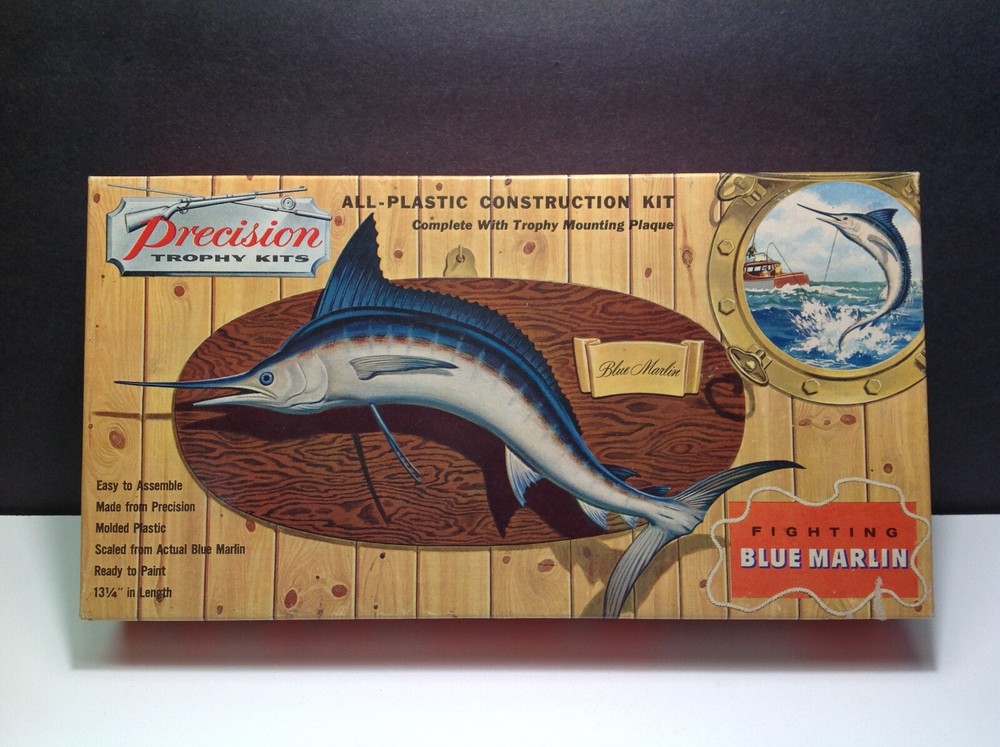 1985 Precision Trophy Kits XLINT COND – Fighting Blue Marlin  Kit No. F101-100