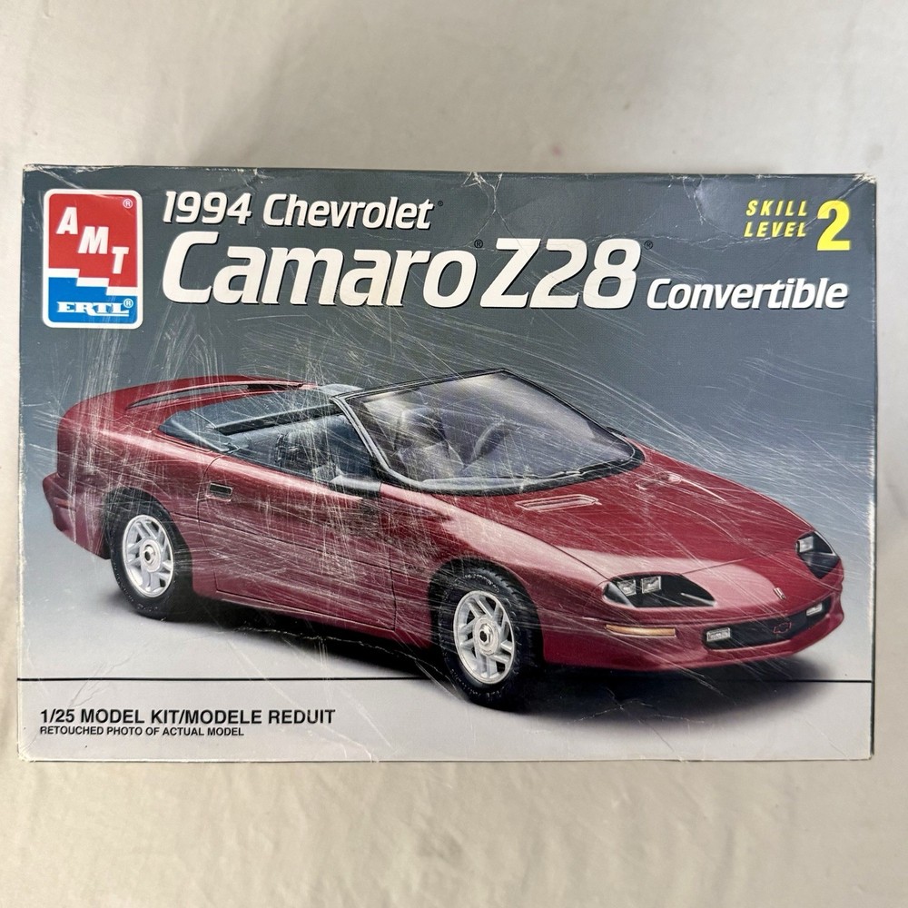 VTG AMT ERTL 1994 Chevrolet Camaro Z28 Convertible 1/25 Model #8938 – READ