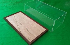 22″L x 9 3/4″W x 7″H Pocher Acrylic Display Case Showcase Wood Base 1:8 Model