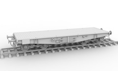 1/35 German Railway Schwerer Plattformwagen Type SSYS Flat Car w/Track Section (