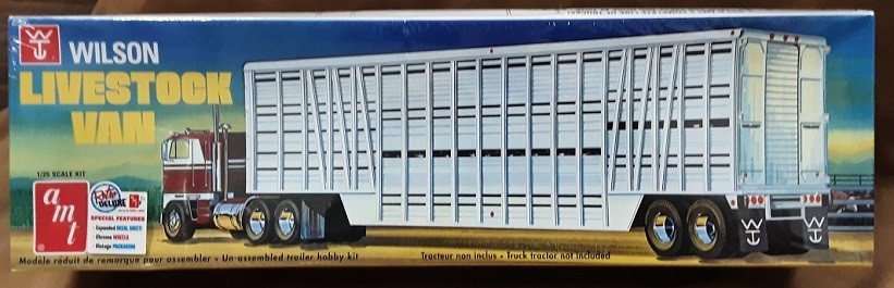 AMT Big Rig Livestock Van Trailer Model # 1106 Sealed 1/25