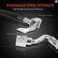 A-Premium Front Passenger Brake Hydraulic Hose Compatible with Select Chevy and